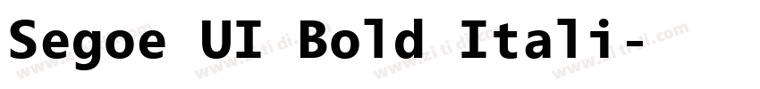 Segoe UI Bold Itali字体转换